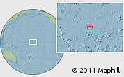 Savanna Style Location Map of the area around 0° 42' 2" N, 170° 46' 30" W, hill shading