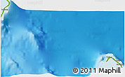 Physical 3D Map of the area around 0° 42' 2" N, 173° 28' 29" E