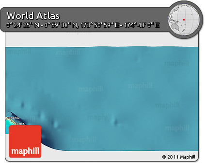 Satellite 3D Map of the Area around 0° 42' 2" N, 174° 19' 29" E