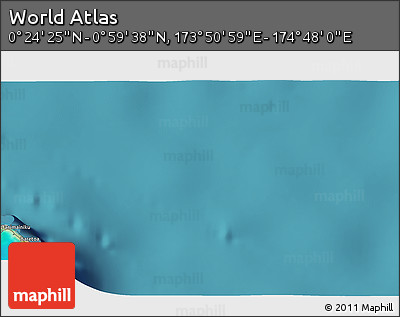 Satellite 3D Map of the Area around 0° 42' 2" N, 174° 19' 29" E