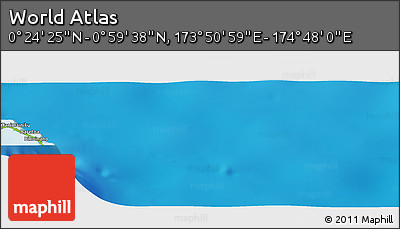 Physical Panoramic Map of the Area around 0° 42' 2" N, 174° 19' 29" E