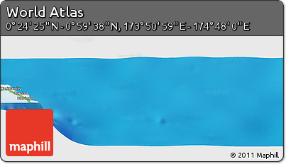 Physical Panoramic Map of the Area around 0° 42' 2" N, 174° 19' 29" E