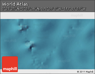 Satellite 3D Map of the Area around 0° 42' 2" N, 174° 10' 30" W