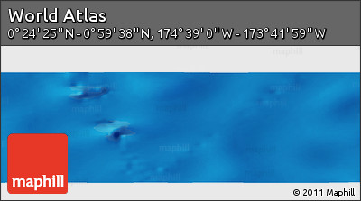 Physical Panoramic Map of the Area around 0° 42' 2" N, 174° 10' 30" W