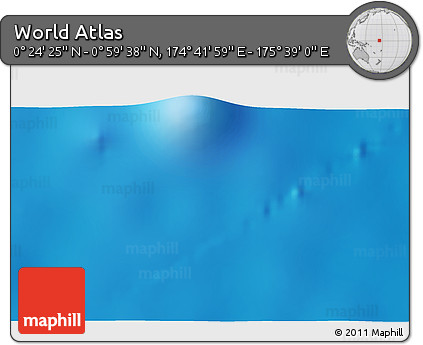 Physical 3D Map of the Area around 0° 42' 2" N, 175° 10' 30" E