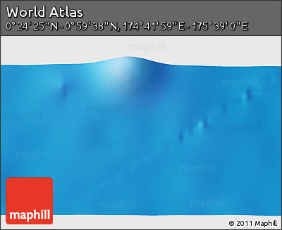 Physical 3D Map of the Area around 0° 42' 2" N, 175° 10' 30" E
