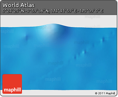 Physical 3D Map of the Area around 0° 42' 2" N, 175° 10' 30" E