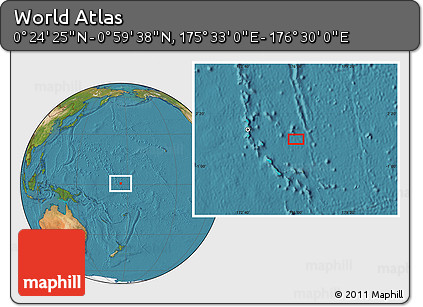 Satellite Location Map of the Area around 0° 42' 2" N, 176° 1' 30" E
