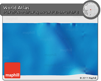 Physical 3D Map of the Area around 0° 42' 2" N, 176° 52' 30" E