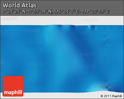 Physical 3D Map of the Area around 0° 42' 2" N, 176° 52' 30" E