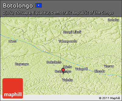 Physical Panoramic Map of Botolongo