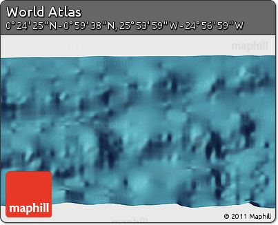Satellite 3D Map of the Area around 0° 42' 2" N, 25° 25' 29" W