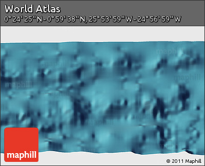 Satellite 3D Map of the Area around 0° 42' 2" N, 25° 25' 29" W