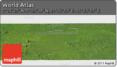 Satellite Panoramic Map of the Area around 0° 42' 2" N, 26° 25' 29" E