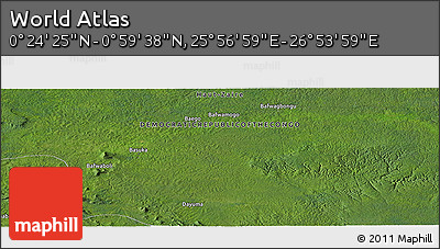 Satellite Panoramic Map of the Area around 0° 42' 2" N, 26° 25' 29" E