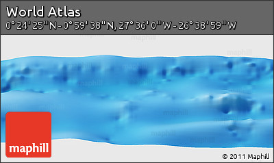 Physical Panoramic Map of the Area around 0° 42' 2" N, 27° 7' 30" W