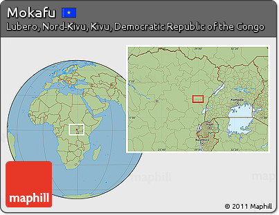 Savanna Style Location Map of Mokafu