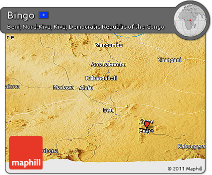 Physical Panoramic Map of Bingo