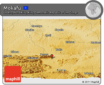 Physical Panoramic Map of Mokafu