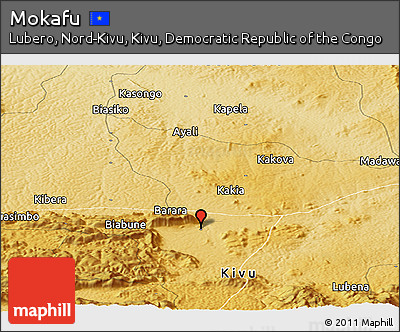 Physical Panoramic Map of Mokafu