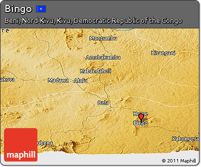 Physical Panoramic Map of Bingo