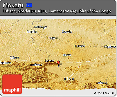 Physical Panoramic Map of Mokafu