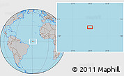 Gray Location Map of the area around 0° 42' 2" N, 28° 49' 30" W