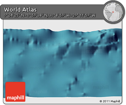 Satellite 3D Map of the Area around 0° 42' 2" N, 29° 40' 29" W
