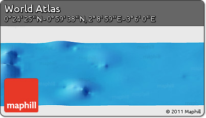Physical Panoramic Map of the Area around 0° 42' 2" N, 2° 37' 30" E
