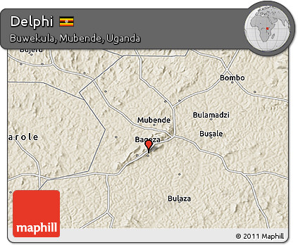 Shaded Relief 3D Map of Delphi