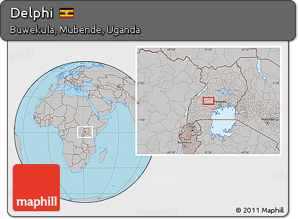Gray Location Map of Delphi