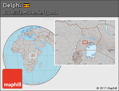 Gray Location Map of Delphi