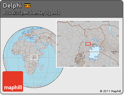 Gray Location Map of Delphi
