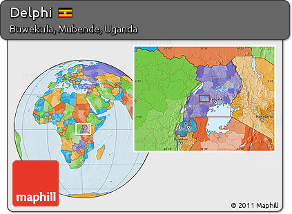 Political Location Map of Delphi