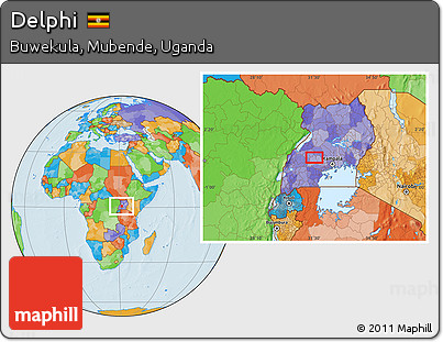 Political Location Map of Delphi