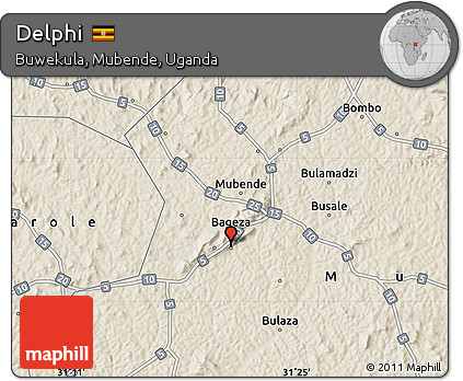 Shaded Relief Map of Delphi