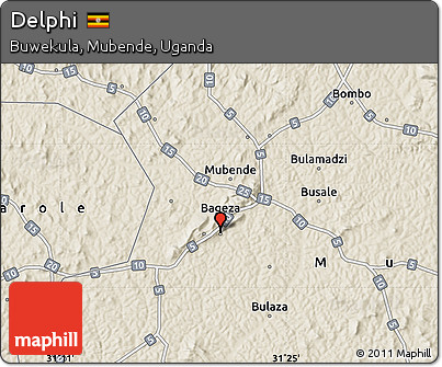 Shaded Relief Map of Delphi