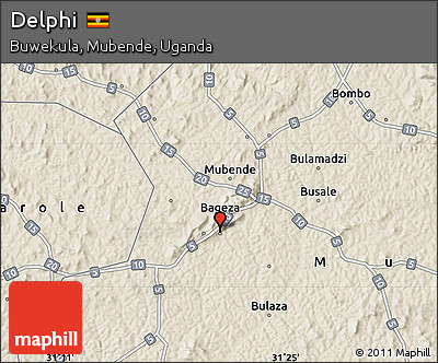 Shaded Relief Map of Delphi