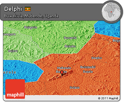 Political Panoramic Map of Delphi