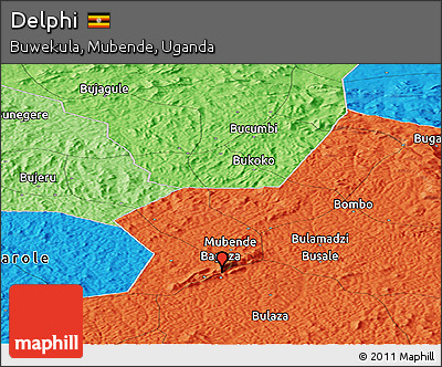 Political Panoramic Map of Delphi
