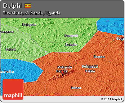 Political Panoramic Map of Delphi