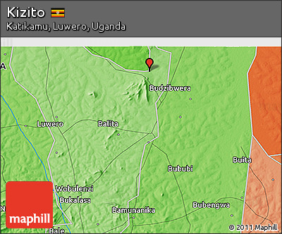 Political 3D Map of Kizito