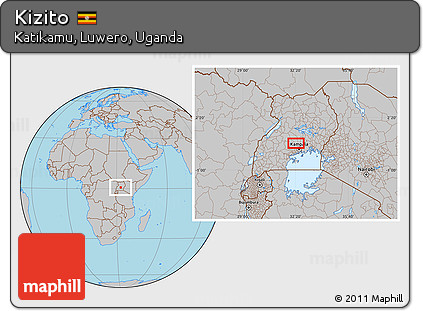 Gray Location Map of Kizito