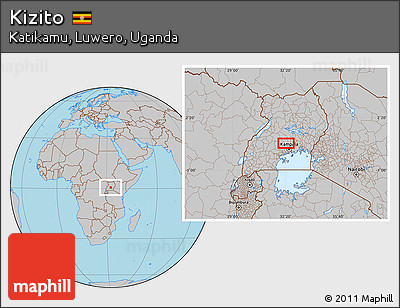Gray Location Map of Kizito