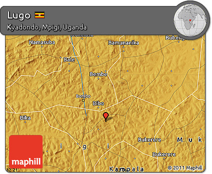 Physical Map of Lugo