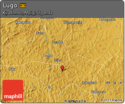 Physical Map of Lugo