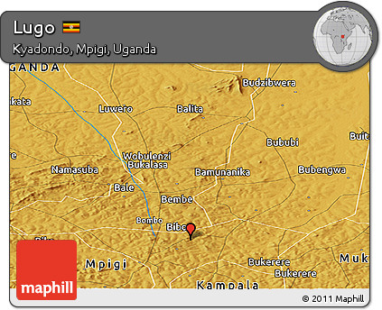 Physical Panoramic Map of Lugo