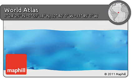Shaded Relief Panoramic Map of the Area around 0° 42' 2" N, 32° 13' 30" W