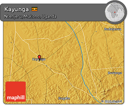 Physical 3D Map of Kayunga