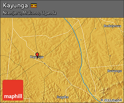 Physical 3D Map of Kayunga